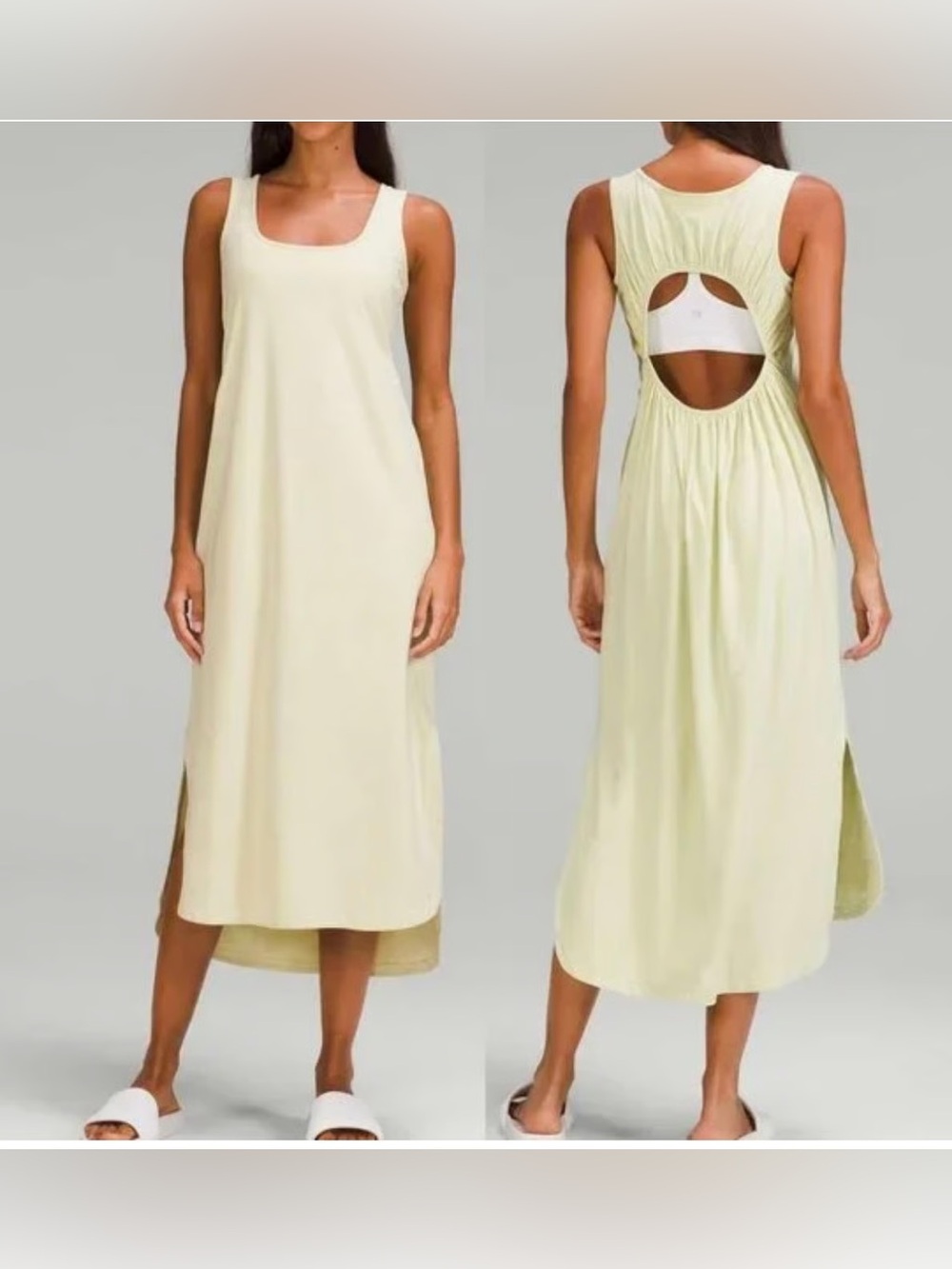 Lululemon Pima Cotton Open-Back Midi Dress - Dewy